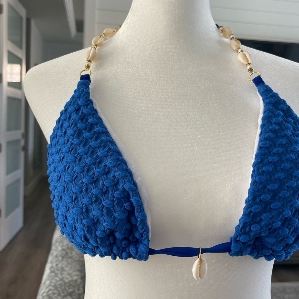 Blue shell bikini top - Picture 6 of 7